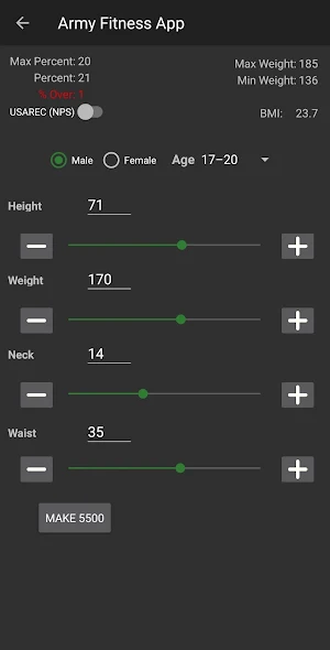 Army Fitness App Screenshot 3