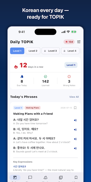 Daily TOPIK - Learn Korean Screenshot 0