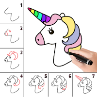 Easy Drawing:  Drawing on the screen Step by Step