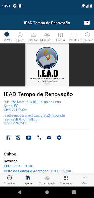IEAD Tempo de Renovação Screenshot 1