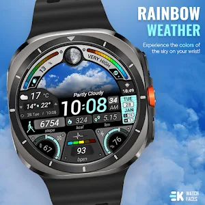 Rainbow Weather - Watch Face Screenshot 1