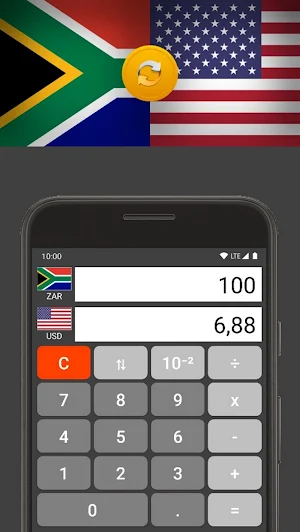 US Dollar / South African Rand Screenshot 1