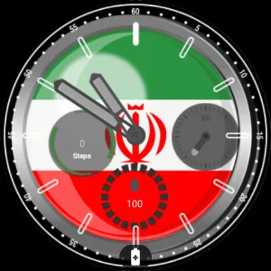 Iran Flag Watchface Screenshot 0