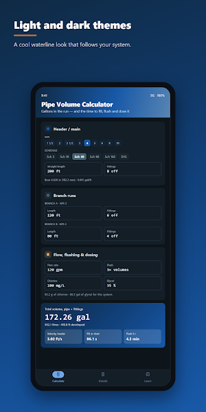 Pipe Volume Calculator Screenshot 2