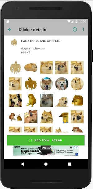Dog stickers whatsp Screenshot 2