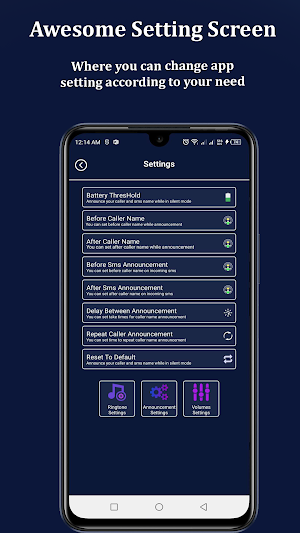 Caller Name and SMS Announcer Screenshot 2
