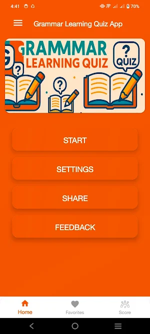 Grammar Learning Quiz App Screenshot 1