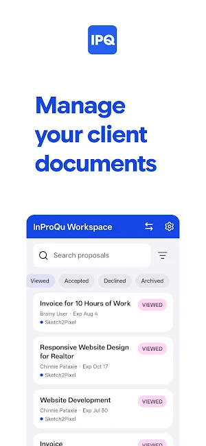 InProQu - Proposals on the go Screenshot 1