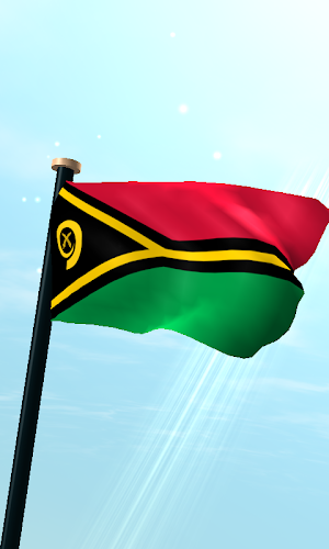 Vanuatu Flag 3D Live Wallpaper Screenshot 0
