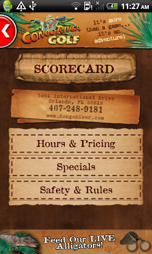 Congo River Golf Scorecard App Screenshot 2