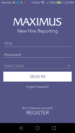 MAXIMUS New Hire Reporting Screenshot 0