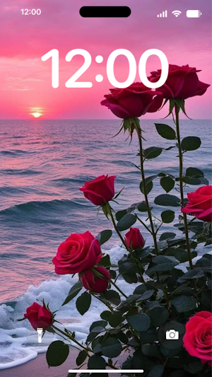 HD Red Rose Live Wallpaper Screenshot 1