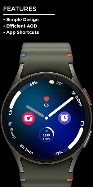 Night ver 76 - watch face Screenshot 1