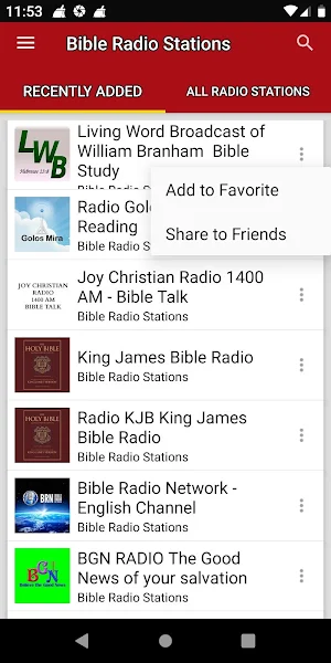 Bible Radio Stations Screenshot 1
