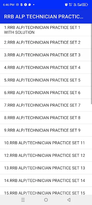 RRB ALP  PRACTICE SET 2024 Screenshot 1