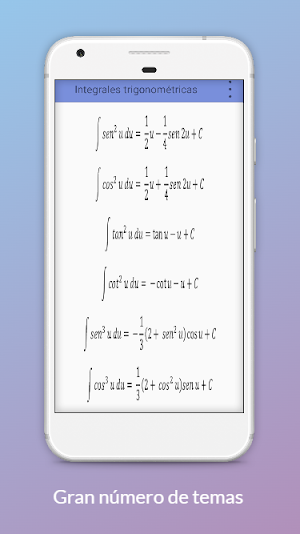 Fórmulas de cálculo integral Screenshot 3