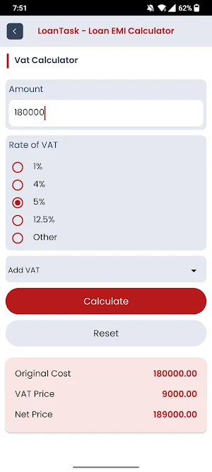 LoanTask - Loan EMI Calculator Screenshot 1