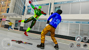 Flying Robot Rope Hero Games: Grand Crime City Screenshot 1
