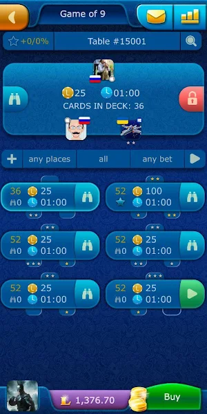 Sevens LiveGames: free online card game Screenshot 2