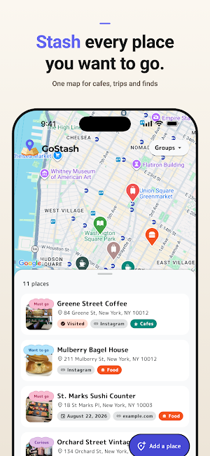 GoStash: Places You Want to Go Screenshot 0