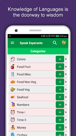 Speak Esperanto : Learn Esperanto Language Offline Screenshot 0