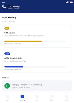 CLA LMS Screenshot 0