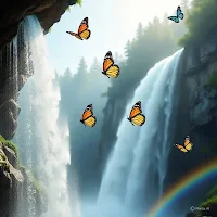 Butterfly Waterfall Wallpapers