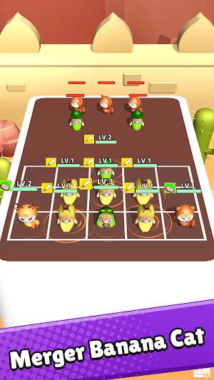 Epic Banana Cat Merge Puzzle Screenshot 0