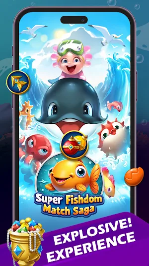 Super Fishdom Match Saga Screenshot 1