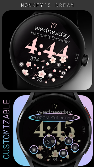 Cherry Blossom pink watch face Screenshot 0