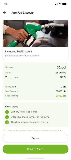 Noble Gas Rewards Screenshot 2