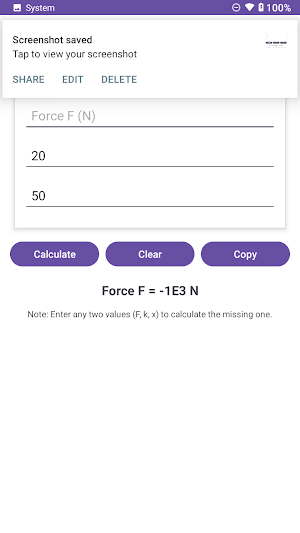 Hooke’s Law Calculator Screenshot 3