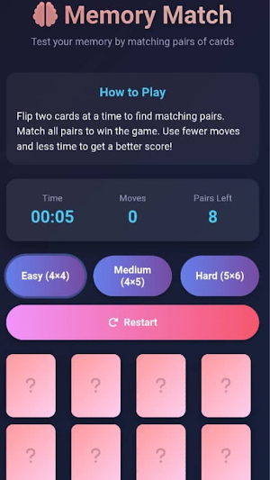 Memory match Screenshot 2