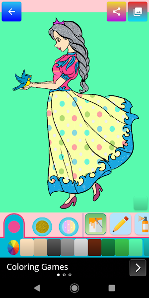 Princess Coloring for Kids Screenshot 2