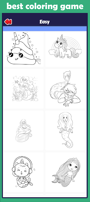 mermaid Unicorn coloring book Screenshot 2