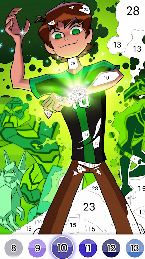 Ben Alien 10 Color By Number Screenshot 2