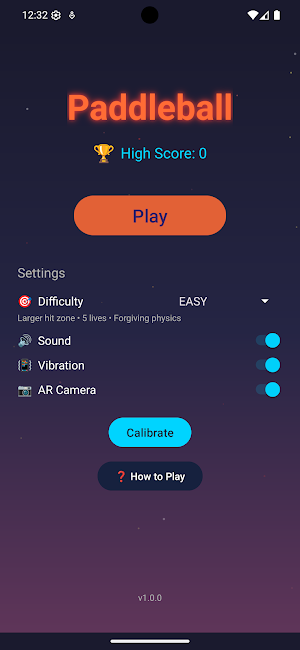 PaddleVision - AR Paddleball Screenshot 0