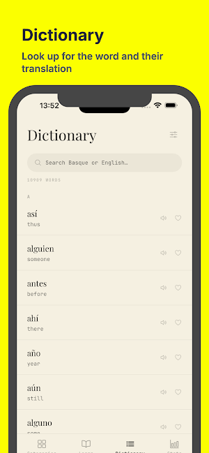 Spanish Vocabulary Screenshot 0