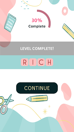 W Challenge Sticker-Word Game Screenshot 1