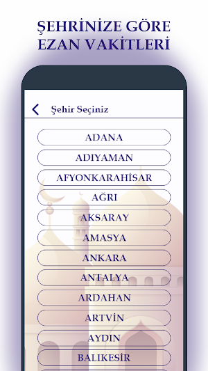 Namaz Ezan Vakitleri - Alarm Screenshot 3