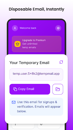 Temp Mail - Disposable Email Screenshot 0