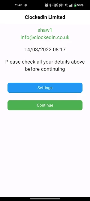 MyClockedIn Screenshot 1