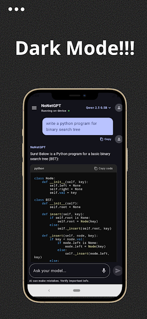 NoNetGPT: Offline AI Chat Screenshot 3