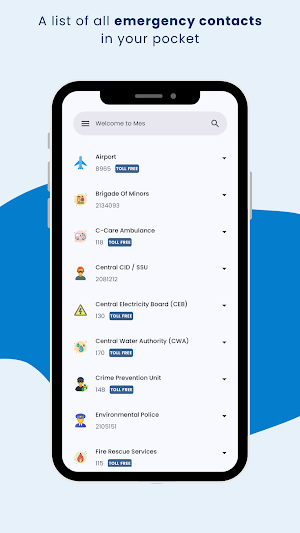 Mauritius Emergency Services Screenshot 1