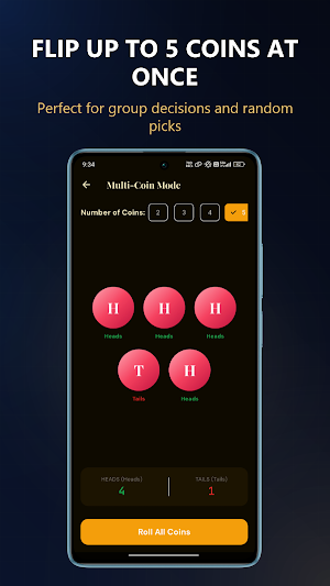 Coin Flip - Heads or Tails Screenshot 2