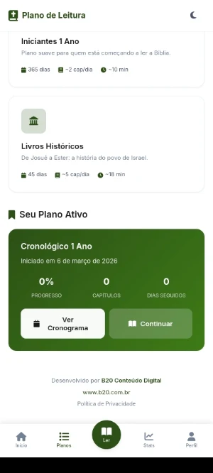 Plano de leitura Bíblica Screenshot 1