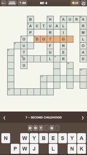 Crosswords: Big Collection Screenshot 1