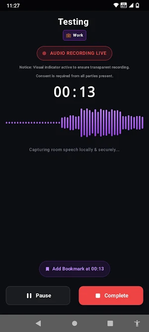 Audio Recorder + Meeting Notes Screenshot 1