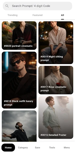 Prompt Gallery - AI Library Screenshot 1