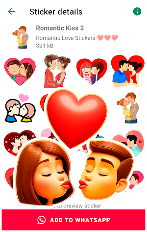 Romantic Love stickers Screenshot 1